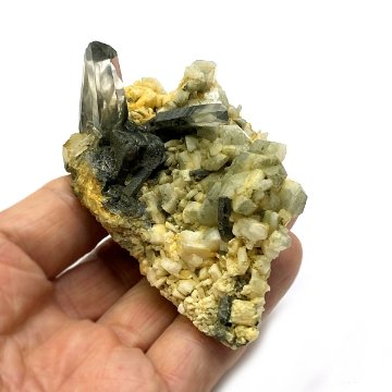 天然石  ガネーシュヒマール産 ヒマラヤ水晶 クラスター クローライトINクォーツ  限定品 947画像