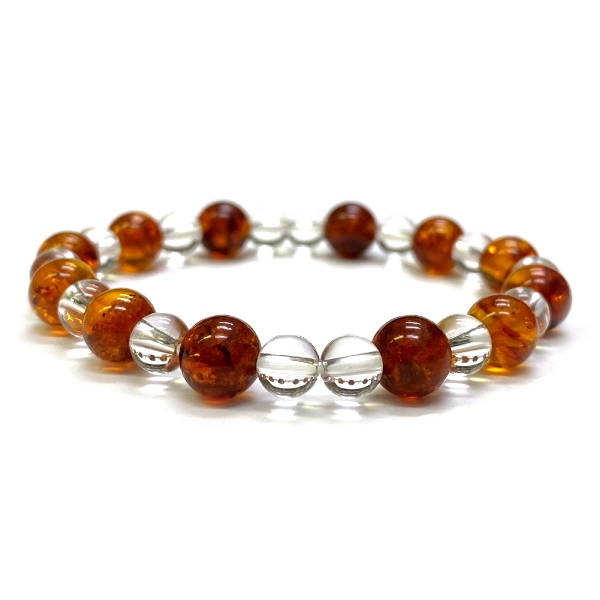 アンバー 水晶　ブレスレット  (16cm)　215の画像