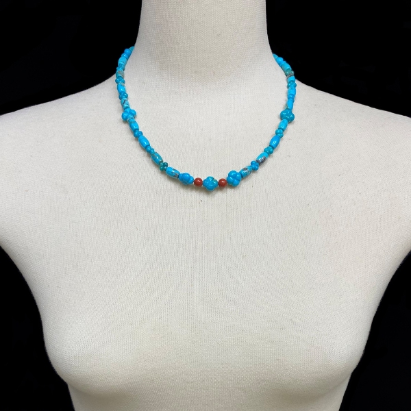 天然石 ターコイズ トルコ石 ネックレス（211）の画像