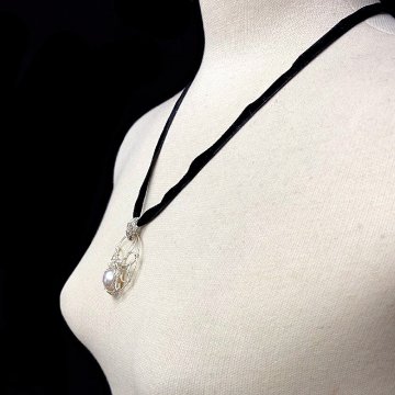 マベパール  ペンダント シルバーワイヤー ジュエリー ネックレス（206）シルバー磨き用布付 の画像