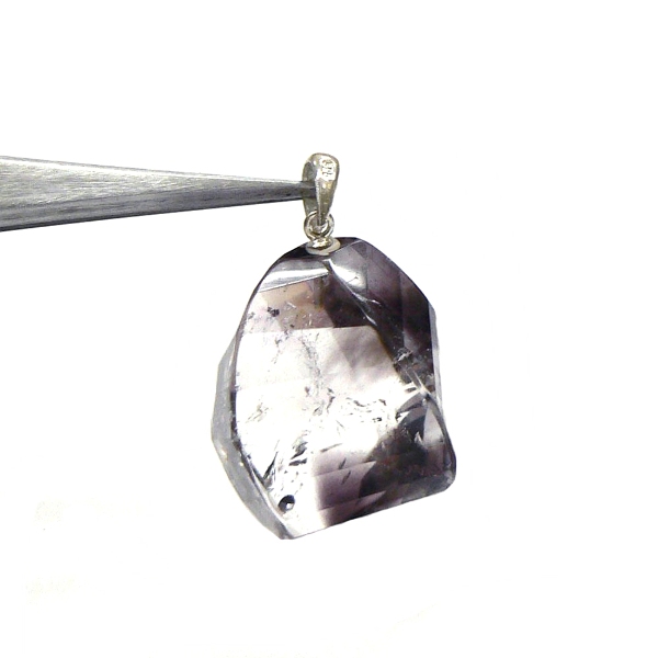 天然石 バイカラーアメジスト ペンダント ネックレス　(706)　シルバー磨き用布付　の画像