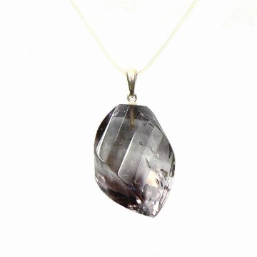 天然石 バイカラーアメジスト ペンダント ネックレス　(706)　シルバー磨き用布付　の画像