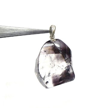 天然石 バイカラーアメジスト ペンダント ネックレス　(706)　シルバー磨き用布付　の画像
