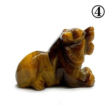 天然石 タイガーアイ 虎目石  虎の彫刻品 1個 (2101）Sサイズ 画像
