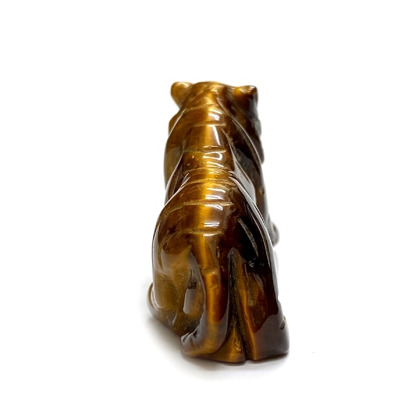 天然石 タイガーアイ 虎目石  虎の彫刻品 (2111）Mサイズ 画像