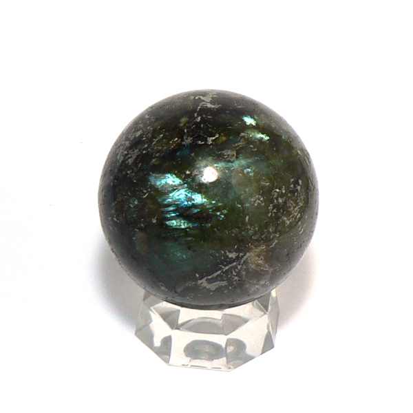 天然石 ラブラドライトの丸玉（6.5cm）2001の画像