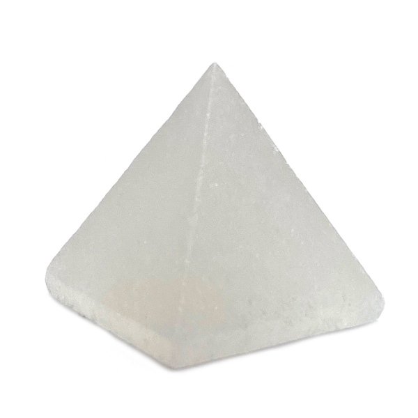  【おまかせ品】 ヒマラヤ岩塩  ホワイトソルト 白岩塩　ピラミッド (S) 再研磨済画像