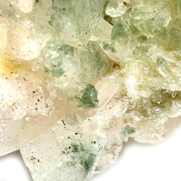 天然石  ヒマラヤ水晶　クラスター クローライトINクォーツ 原石（993）水晶原石の画像