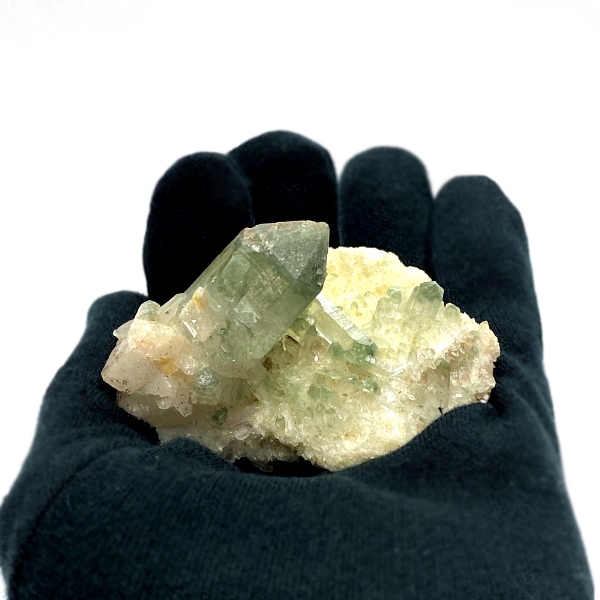 天然石 ヒマラヤ水晶 クラスター クローライトINクォーツ 原石（993 