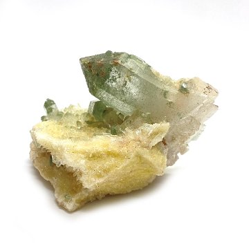 天然石 ヒマラヤ水晶 クラスター クローライトINクォーツ 原石（993 