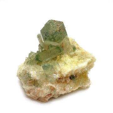 天然石  ヒマラヤ水晶　クラスター クローライトINクォーツ 原石（993）水晶原石の画像