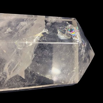 天然石 ヒマラヤ水晶 クリスタル レインボー入り 六角柱（2304）BIG 