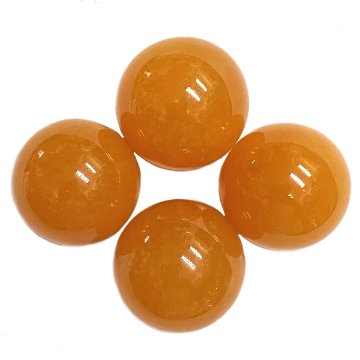 天然石 オレンジカルサイト 丸玉  4cm（2301）六芒星台付き 【おまかせ品・1個】　画像