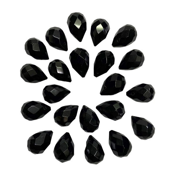 天然石 オニキス 雫型カット (穴有り) 2301【おまかせ1個】画像