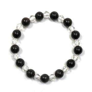  天然石 ブラックルチルクォーツ　ブレスレット (16.5cm) 11の画像