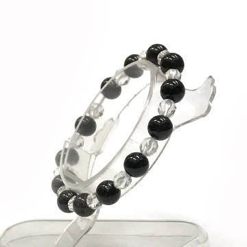  天然石 ブラックルチルクォーツ　ブレスレット (16.5cm) 11の画像