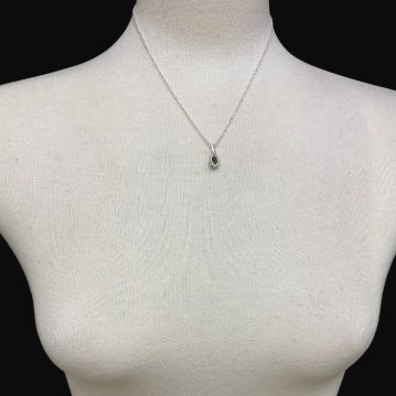 天然石 スピネル ネックレス (2421) シルバー磨き用布付 シルバーワイヤー ジュエリーの画像