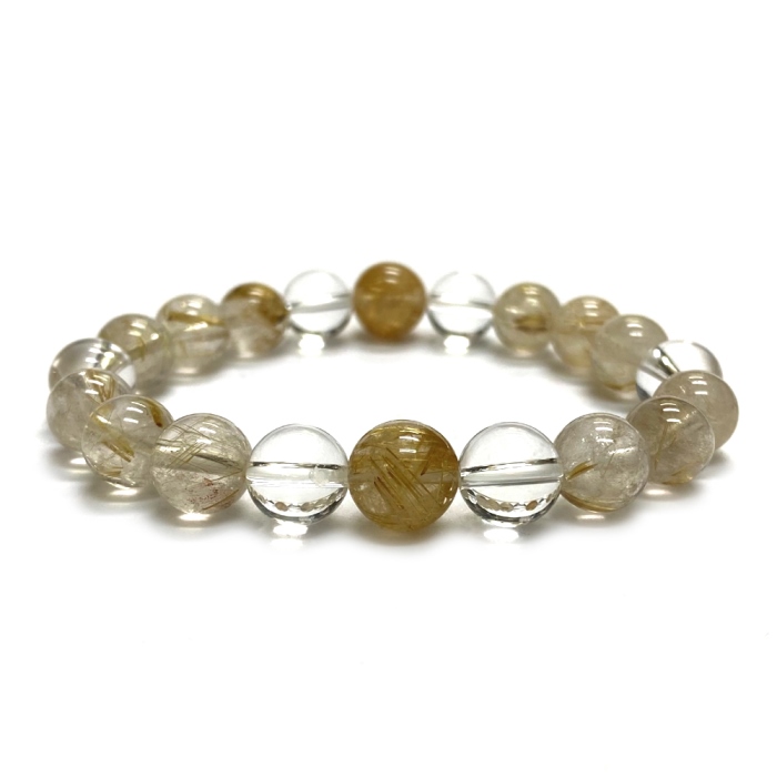 ブレスレット 天然石 水晶天珠 ルチルクォーツ！特価最終！