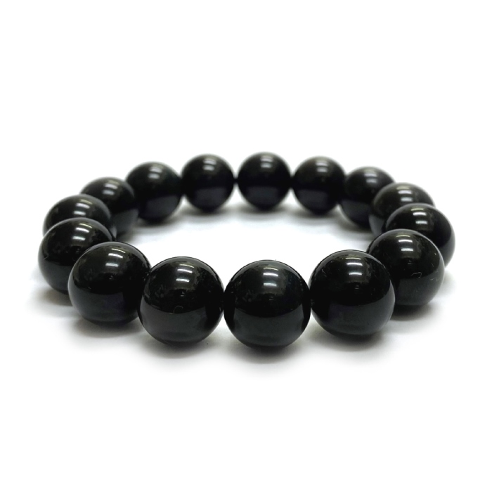 黒曜石　12ｃｍ前後 玉　天然石 ob-28.jpg