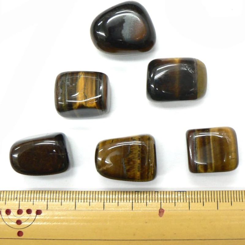 天然石 タイガーアイ 虎目石 タンブル　磨き石  【おまかせ品】の画像