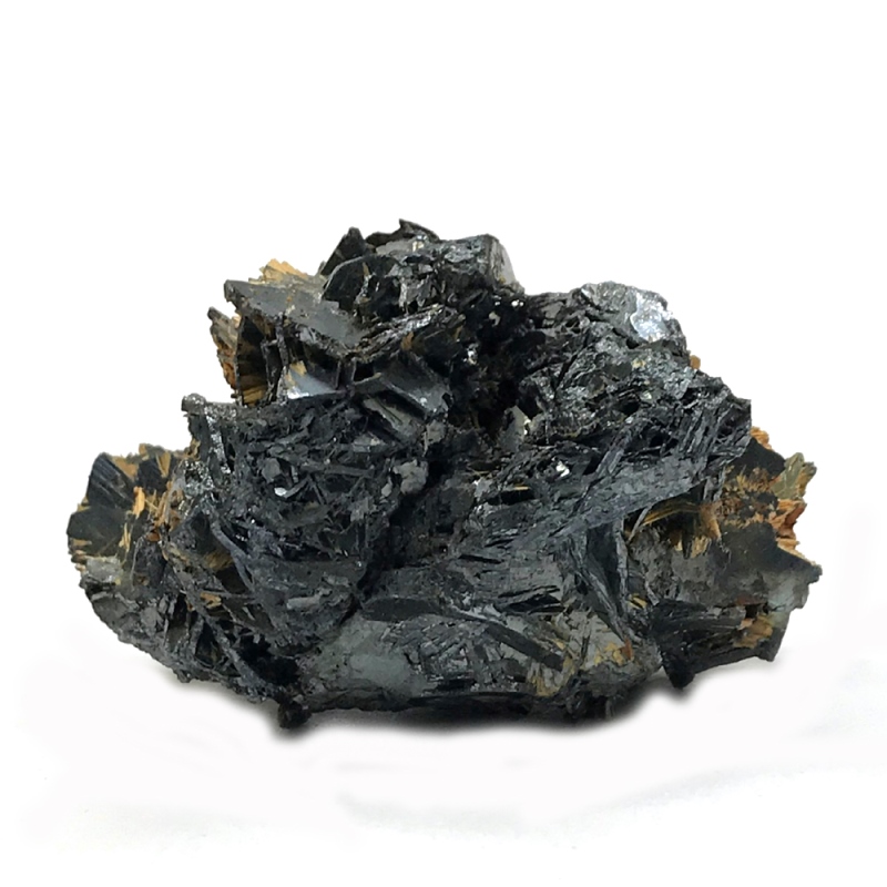  天然石  ゴールドタイチンルチル  原石 クラスター ヘマタイト結晶  (701)　激レア！の画像