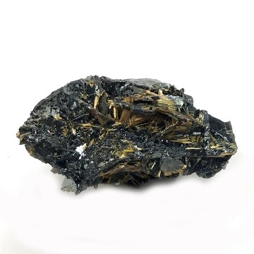  天然石  ゴールドタイチンルチル  原石 クラスター ヘマタイト結晶  (701)　激レア！の画像
