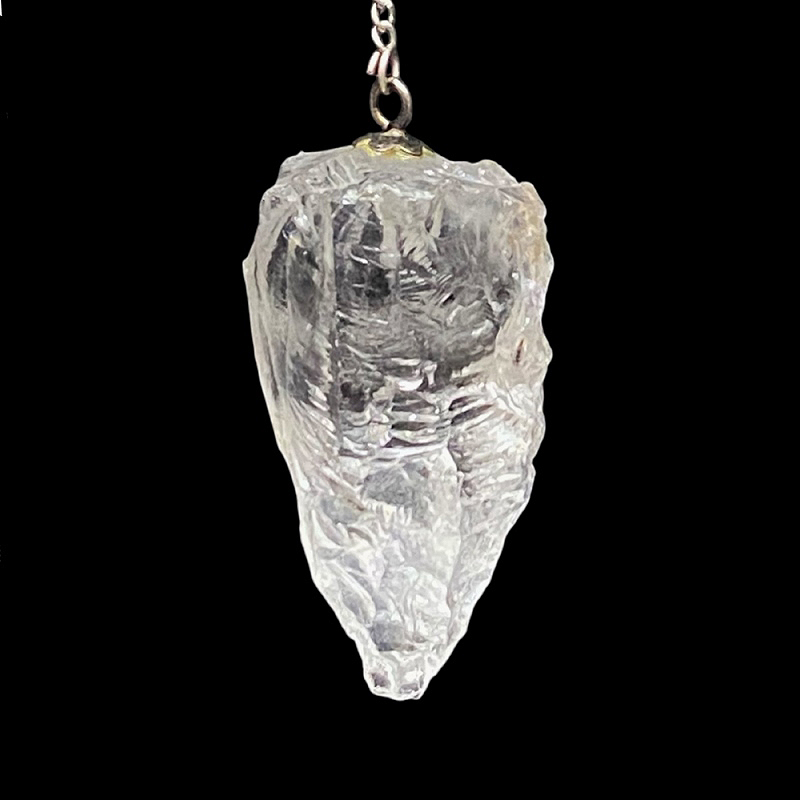 天然石 ヒマラヤ水晶 ラフカット ペンデュラム (1301) の画像