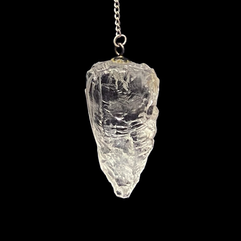 天然石 ヒマラヤ水晶 ラフカット ペンデュラム (1301) の画像