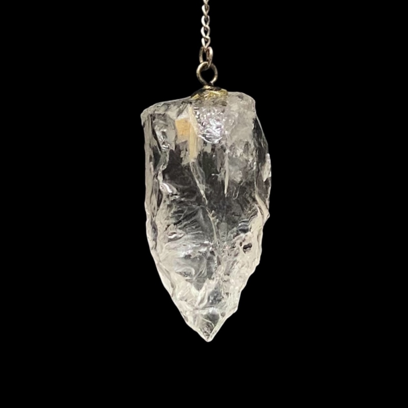 天然石 ヒマラヤ水晶 ラフカット ペンデュラム (1301) の画像