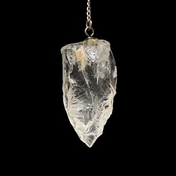 天然石 ヒマラヤ水晶 ラフカット ペンデュラム (1301) の画像