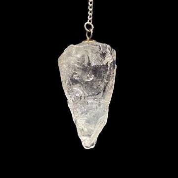 天然石 ヒマラヤ水晶 ラフカット ペンデュラム (1301) の画像