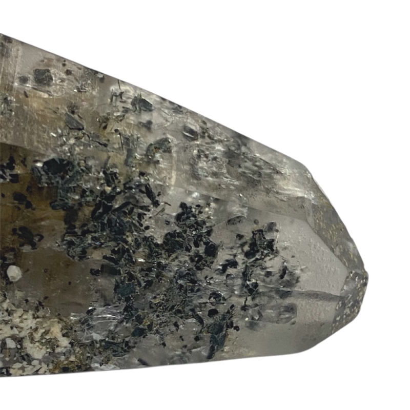 天然石  ガネーシュヒマール産  ヒマラヤ水晶 クラスター  クローライトINクォーツ（2550）の画像