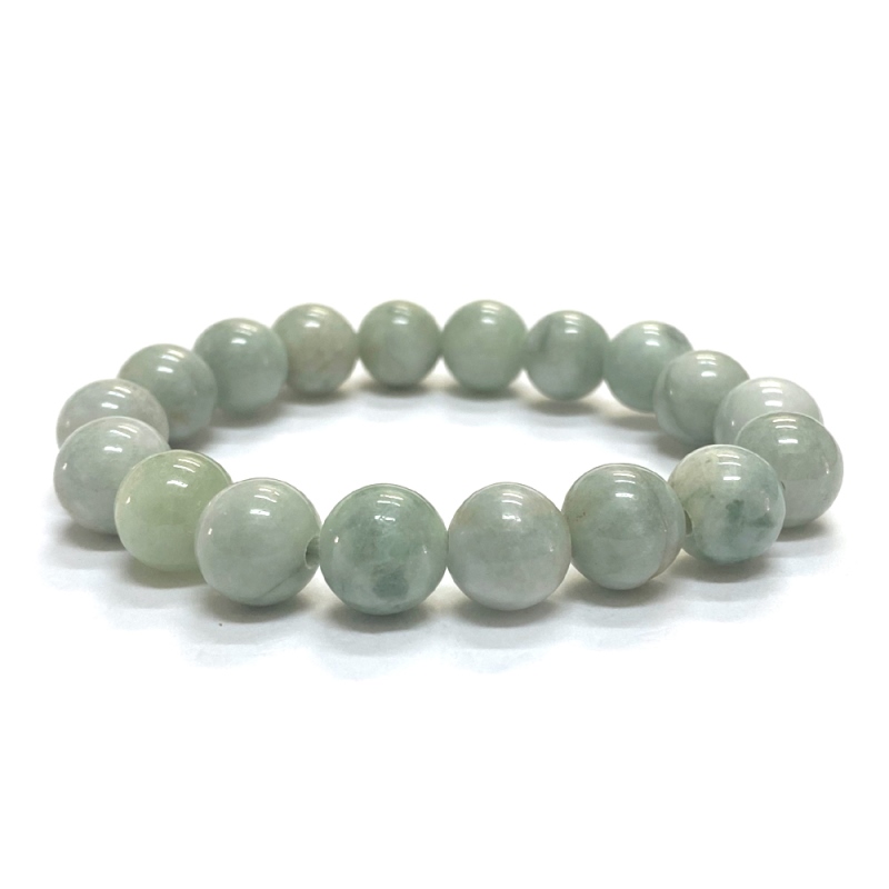 天然石 ミャンマー 翡翠 ブレスレット (17.5cm)　2553の画像