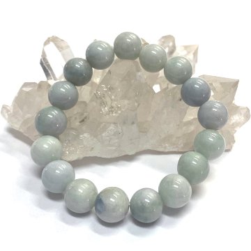 天然石 ミャンマー 翡翠 ブレスレット (17.5cm)　2554の画像