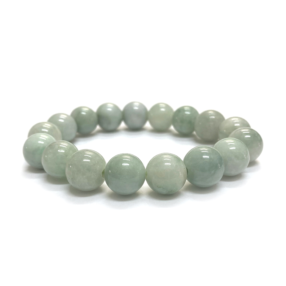 天然石 ミャンマー 翡翠 ブレスレット (17.5cm)　2558の画像