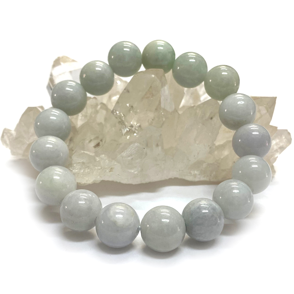 天然石 ミャンマー 翡翠 ブレスレット (18cm)　2562の画像