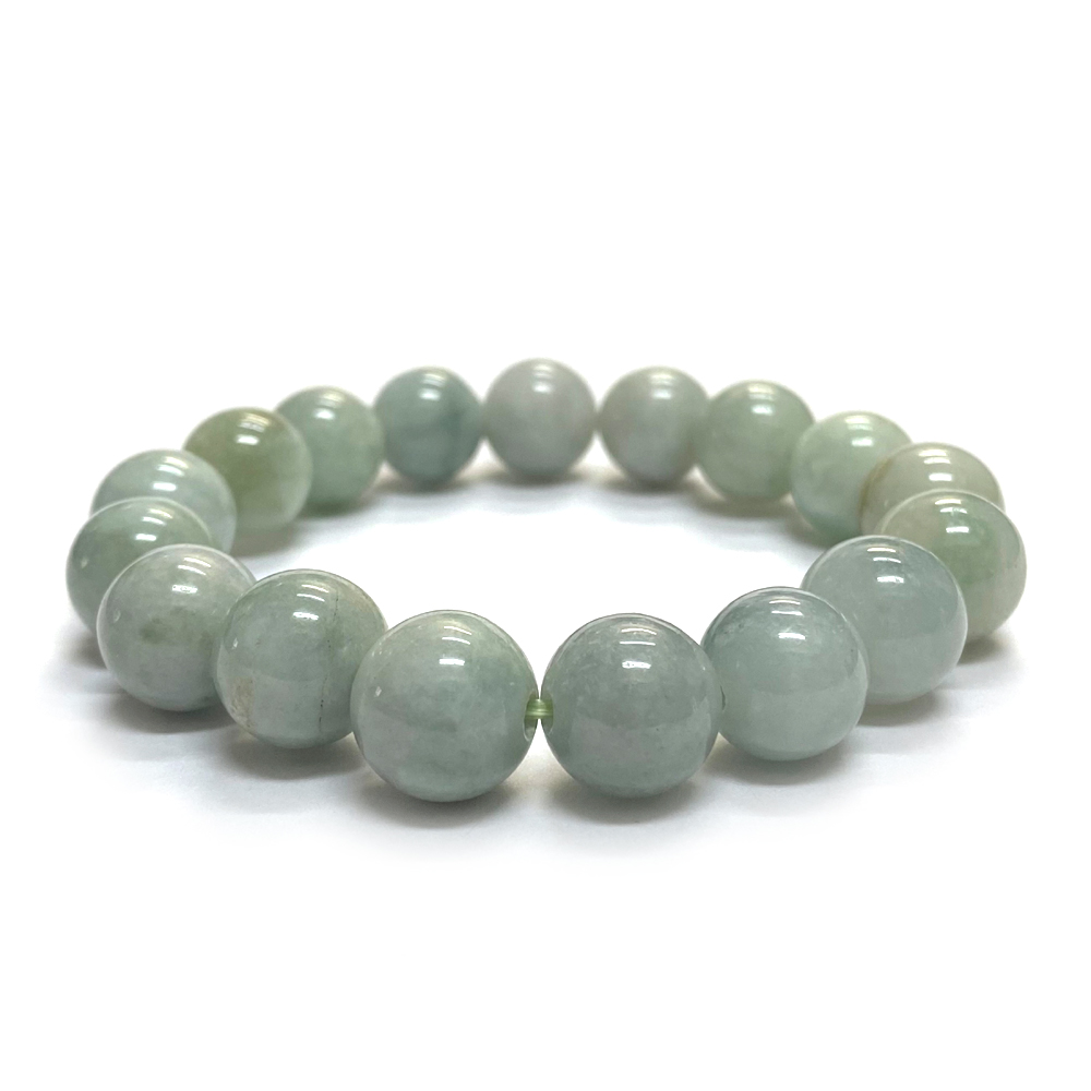 天然石 ミャンマー 翡翠 ブレスレット (18cm)　2566の画像