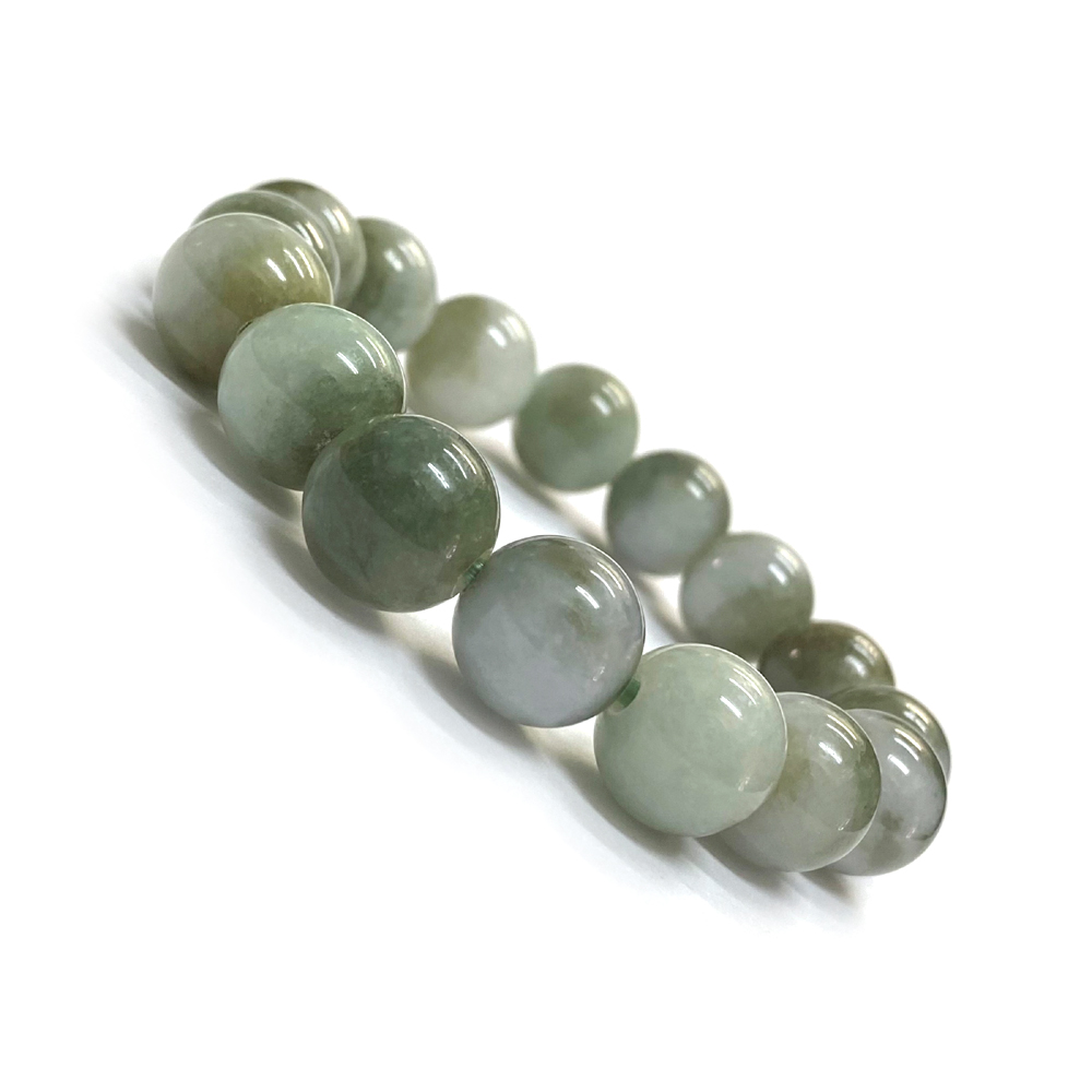 天然石 ミャンマー 翡翠 ブレスレット (17.5cm)　2568の画像