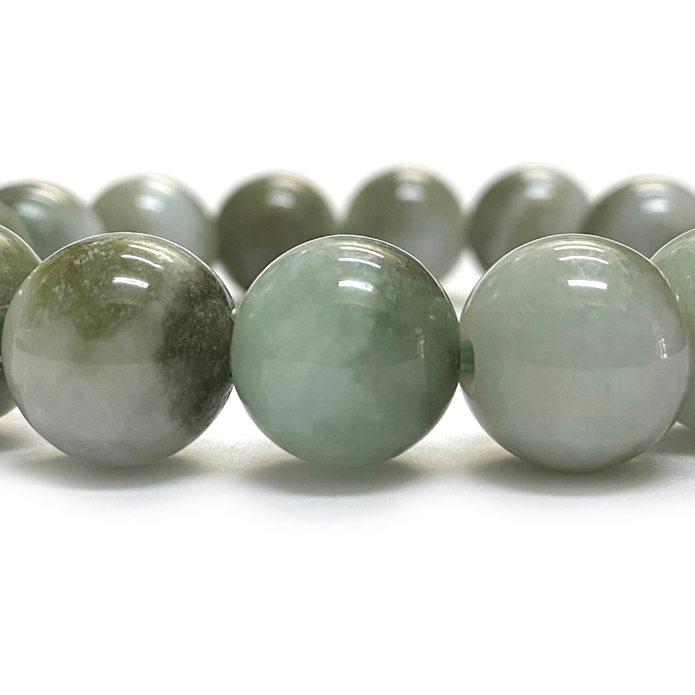 天然石 ミャンマー 翡翠 ブレスレット (17.5cm)　2568の画像