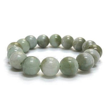 天然石 ミャンマー 翡翠 ブレスレット (17.5cm)　2568の画像