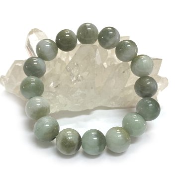 天然石 ミャンマー 翡翠 ブレスレット (17.5cm)　2568の画像