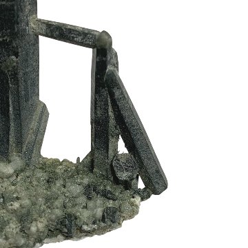 天然石  ガネーシュヒマール産  ヒマラヤ水晶 クラスター  クローライトINクォーツ（2570）の画像