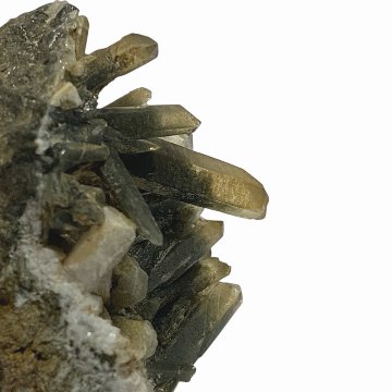 天然石  ガネーシュヒマール産  ヒマラヤ水晶 クラスター  クローライトINクォーツ（2571）プレート付きの画像