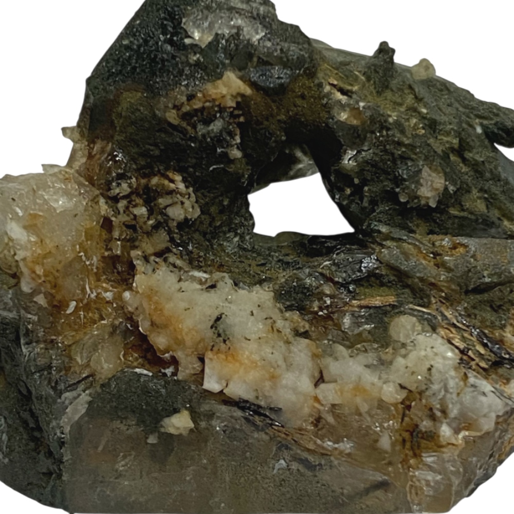 天然石  ガネーシュヒマール産  ヒマラヤ水晶 クラスター  クローライトINクォーツ（2572）の画像