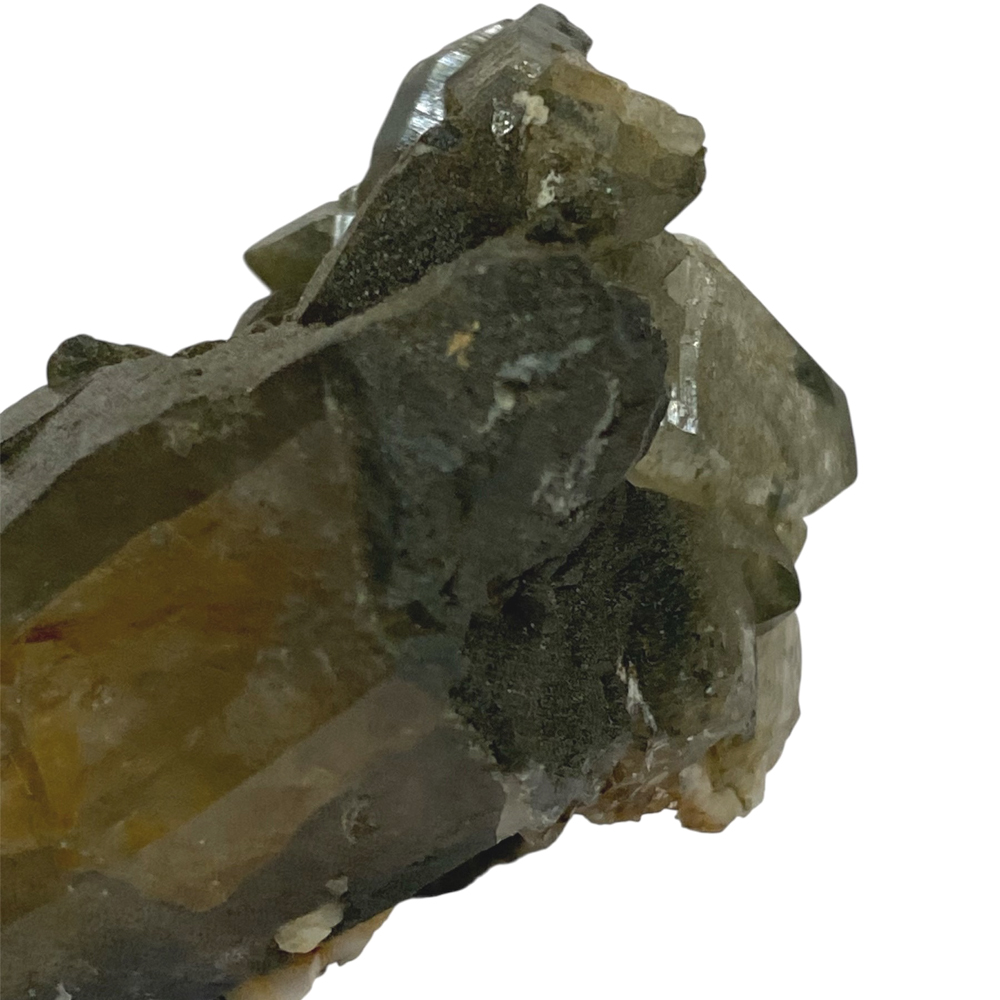 天然石  ガネーシュヒマール産  ヒマラヤ水晶 クラスター  クローライトINクォーツ（2572）の画像