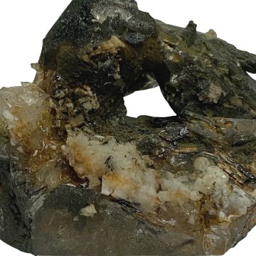 天然石  ガネーシュヒマール産  ヒマラヤ水晶 クラスター  クローライトINクォーツ（2572）の画像