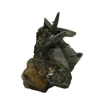 天然石  ガネーシュヒマール産  ヒマラヤ水晶 クラスター  クローライトINクォーツ（2572）の画像