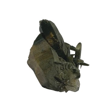 天然石  ガネーシュヒマール産  ヒマラヤ水晶 クラスター  クローライトINクォーツ（2572）の画像
