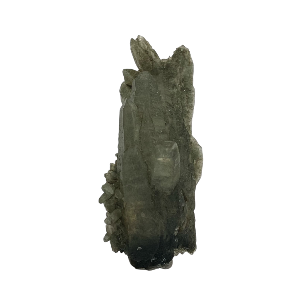 天然石  ガネーシュヒマール産  ヒマラヤ水晶 クラスター  クローライトINクォーツ（2573）の画像