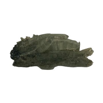 天然石  ガネーシュヒマール産  ヒマラヤ水晶 クラスター  クローライトINクォーツ（2573）の画像